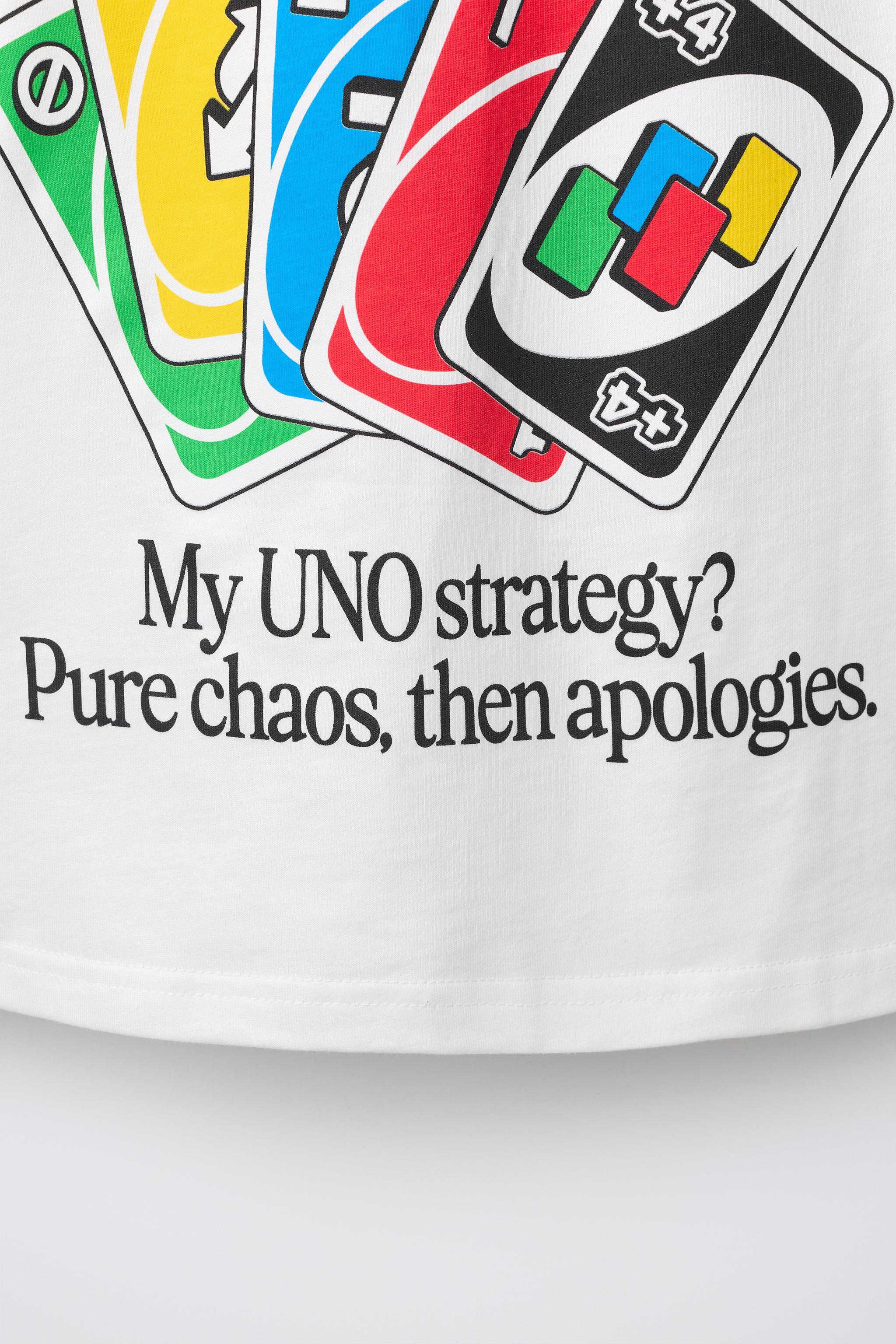 T-SHIRT IMPRIMÉ JEU DE CARTES UNO ©